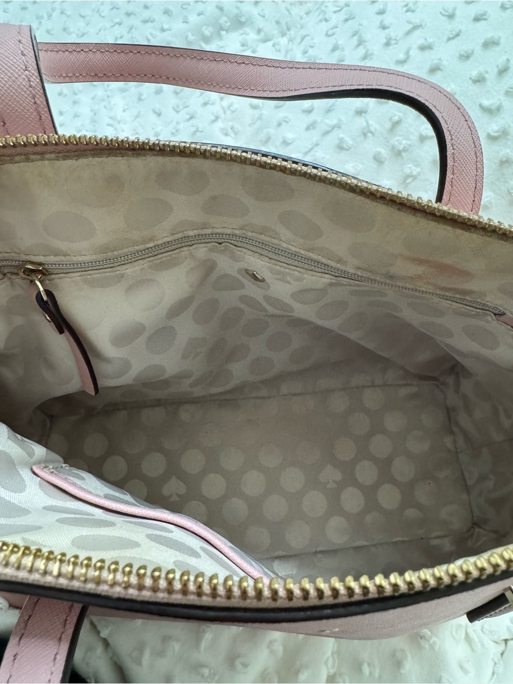Kate Spade Dusty Pink Saffiano Satchel with Gold Hardware & Matching Wallet - Picture 9 of 16